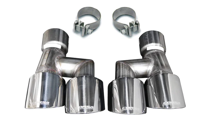 Replacement / 4.0 in Twin Tip Kit | 2018-2023 Ford Mustang GT 5.0L V8 CORSA Systems (21038) - Image 2