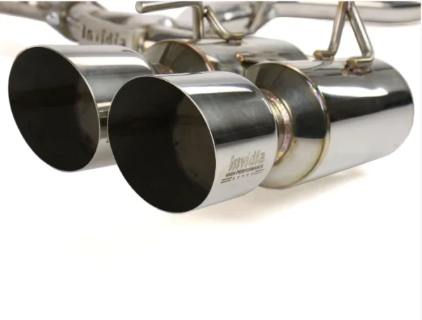 Invidia 08-14 Subaru STI 11-14 WRX Hatchback R400 Quad S.S.Tip Cat-Back Exhaust - Image 2