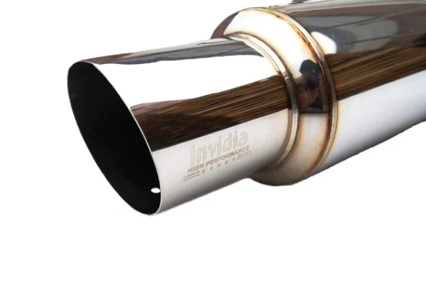 Invidia 08-14 Subaru WRX Sedan Single N1 S.S.Tip Cat-back Exhaust - Image 3