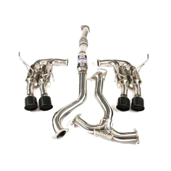 Invidia 11-21 Subaru WRX/STI Sedan Gemini R400 Single Layer Black Tip Cat-Back Exhaust - Image 3