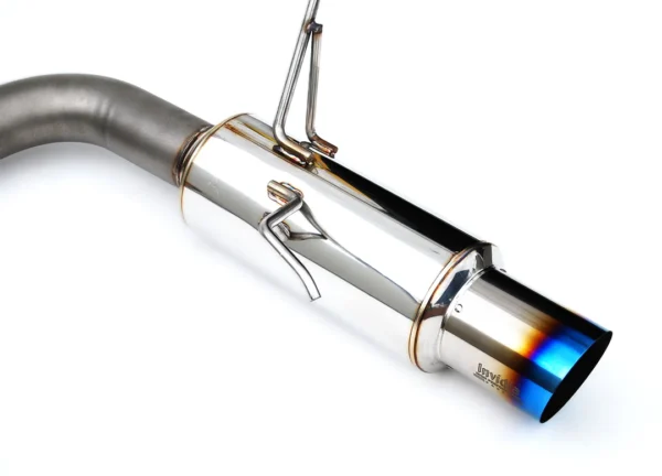 Invidia 15-21 Subaru WRX/STI Sedan BLAST BBP Single Racing Titanium Tip Cat-Back Exhaust - Image 4